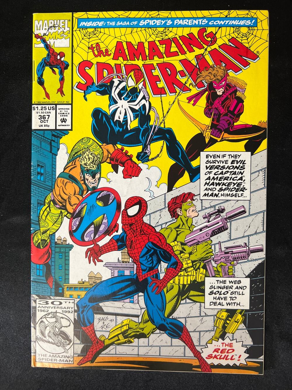 1992 Marvel "THE AMAZING SPIDER-MAN" #367 - Graded NM by Comic App